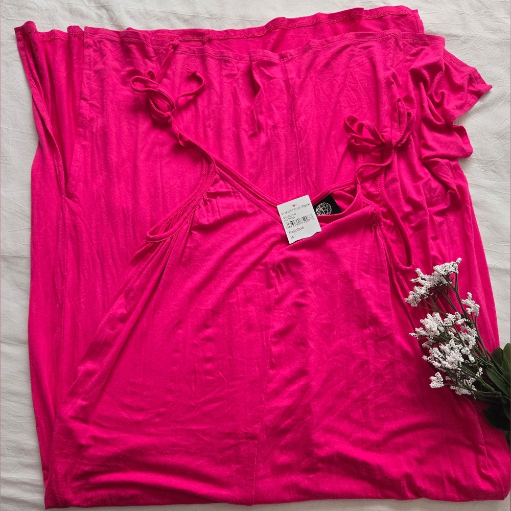 NWT Bobeau Pink Summer Maxi Tank Dress Is Perfect for Beach or Pool Size Medium - Picture 5 of 15